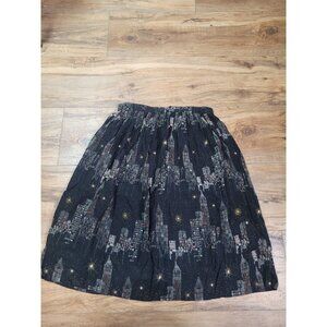 Emily and Fin Faye Skirt Skyline Retro Print Pockets Medium UK Size 12 EU 40
